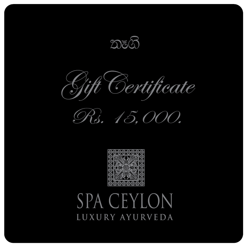 SPA CEYLON GIFT VOUCHER-RS.15000 - Spa & Saloon - in Sri Lanka