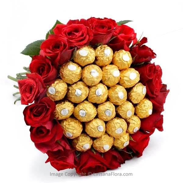 BIG BUNCH OF CHOCOLATES AND ROSES - Gift Assortments - in Sri Lanka