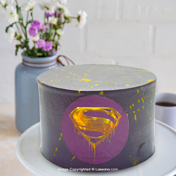 DARK SUPERMAN RIBBON CAKE 1 KG (2.2 LBS) - Lassana Cakes - in Sri Lanka