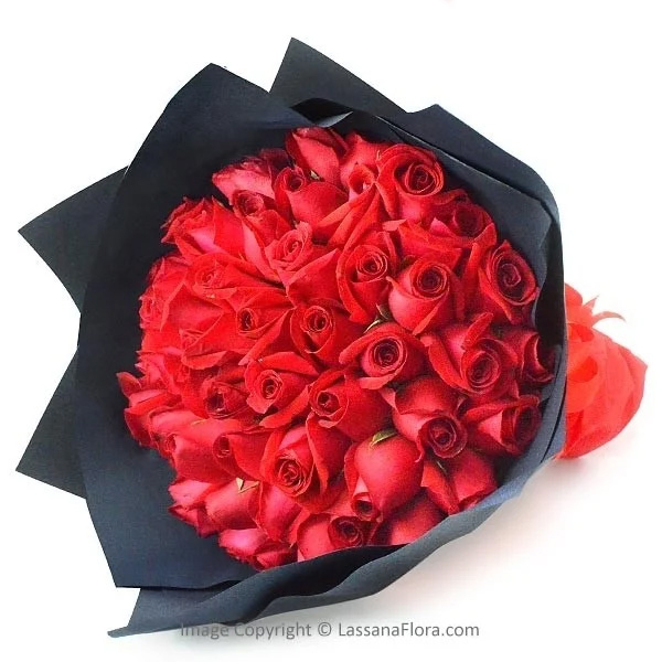 RED ROSE LOVE - 50 RED ROSES - Rose Arrangements - in Sri Lanka