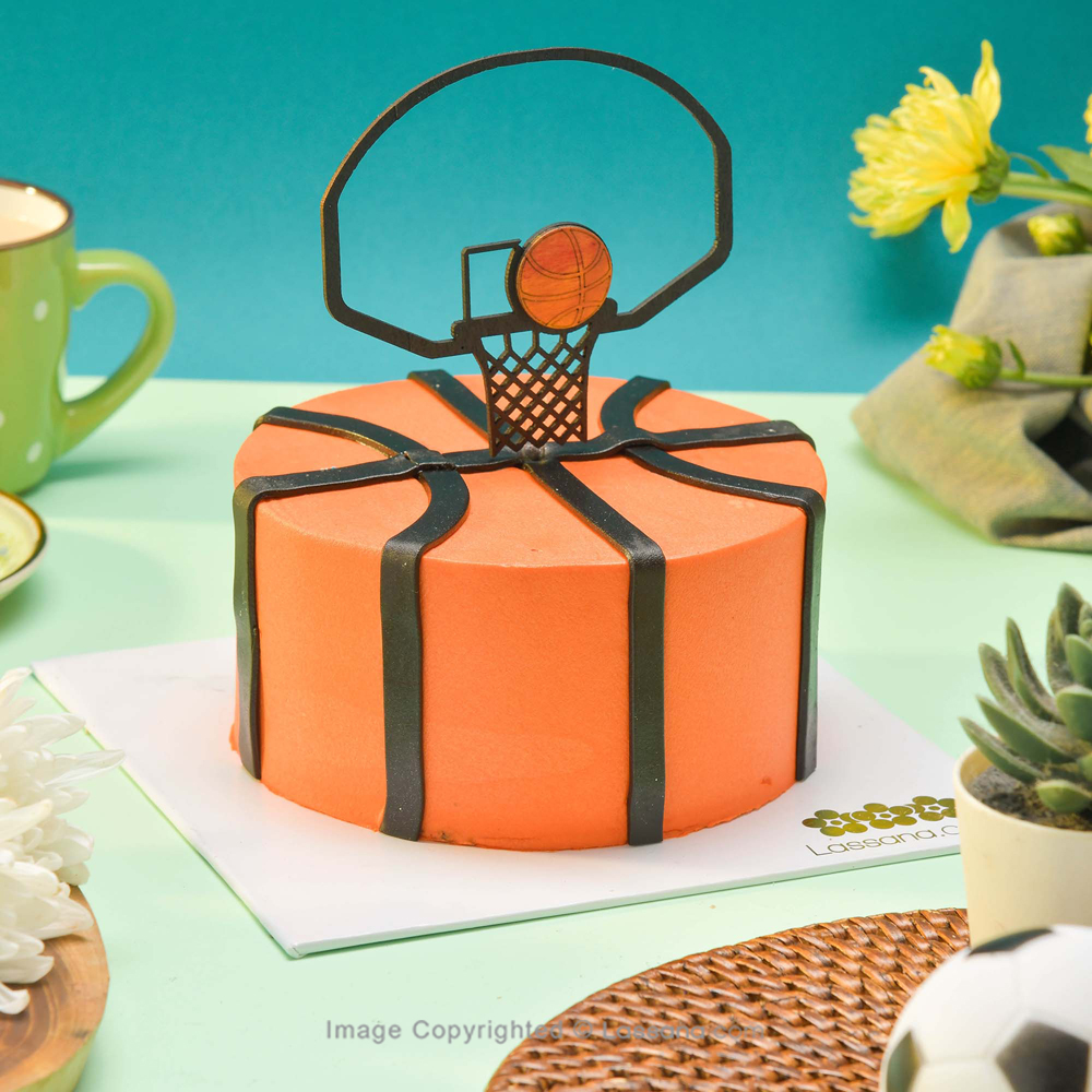 Basketball Cake - 1142 – Cakes and Memories Bakeshop