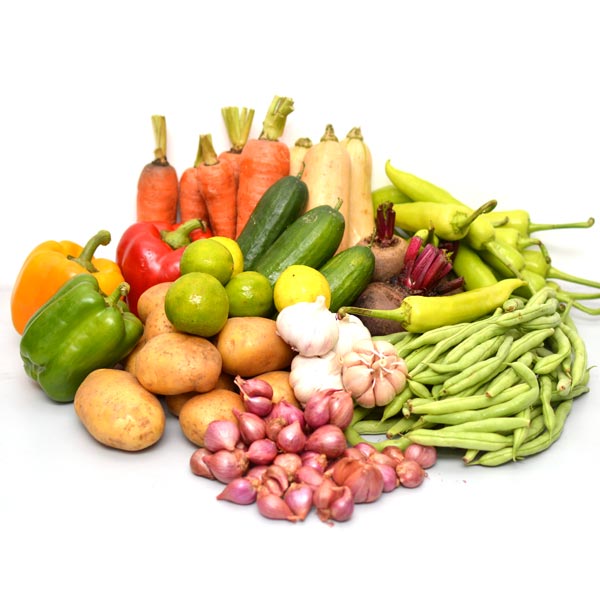 HEALTH & HAPPINESS VEGETABLES HAMPER (With Free Flower Bunch) - Vegetable & Fruit Packs - in Sri Lanka
