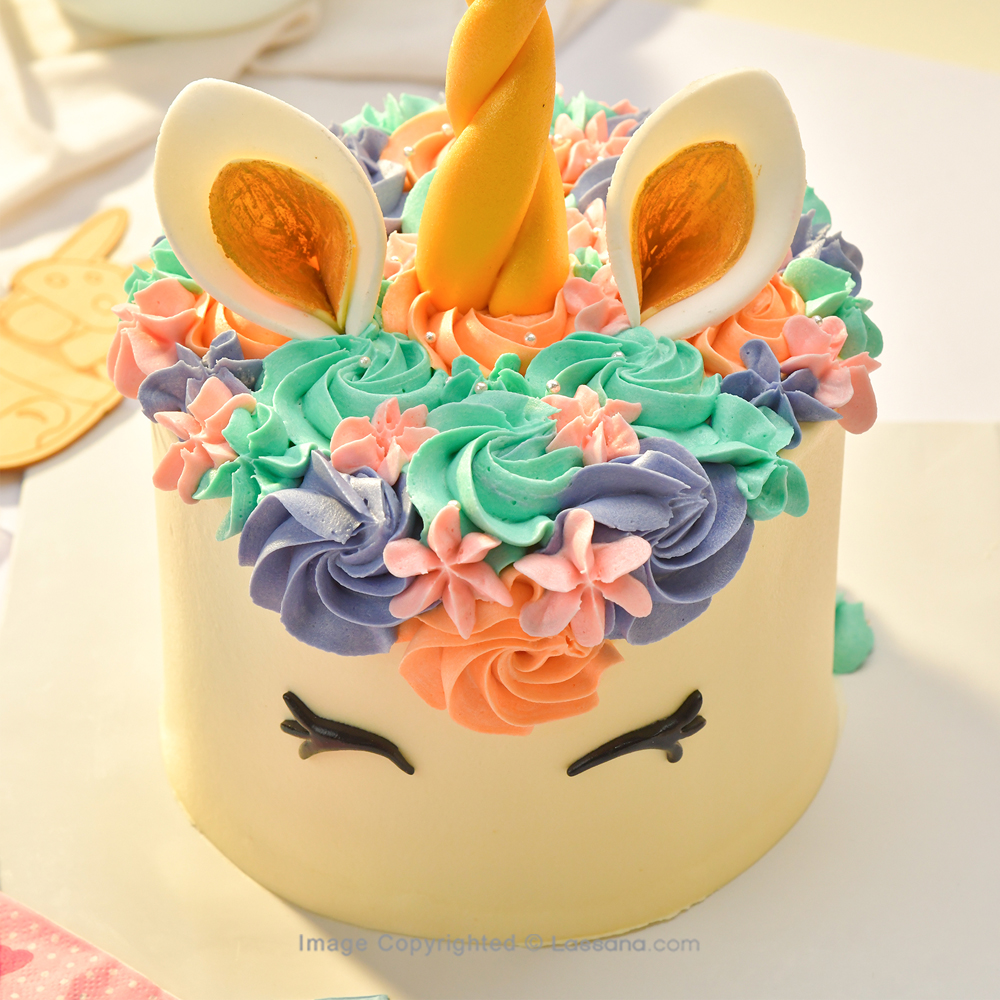 Buy Online Unicorn Birthday Cake in Bright Colours | Order For Quick  Delivery | Order Now | Online Cake Delivery | The French Cake Company