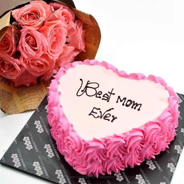 Mom You Re The Best Cake 1kg With Free Flower Bunch Lassana Com