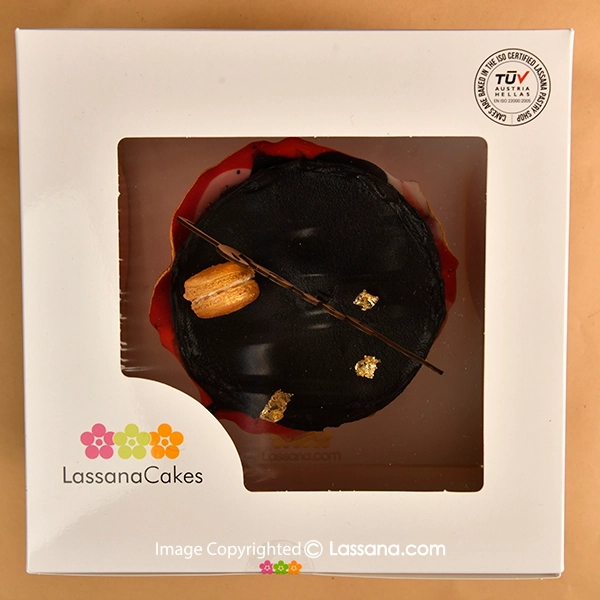 PINK MARBLE CHOCOLATE CAKE WITH LOVE TOPPER 1.8KG (3.9LBS) - Lassana Cakes - in Sri Lanka