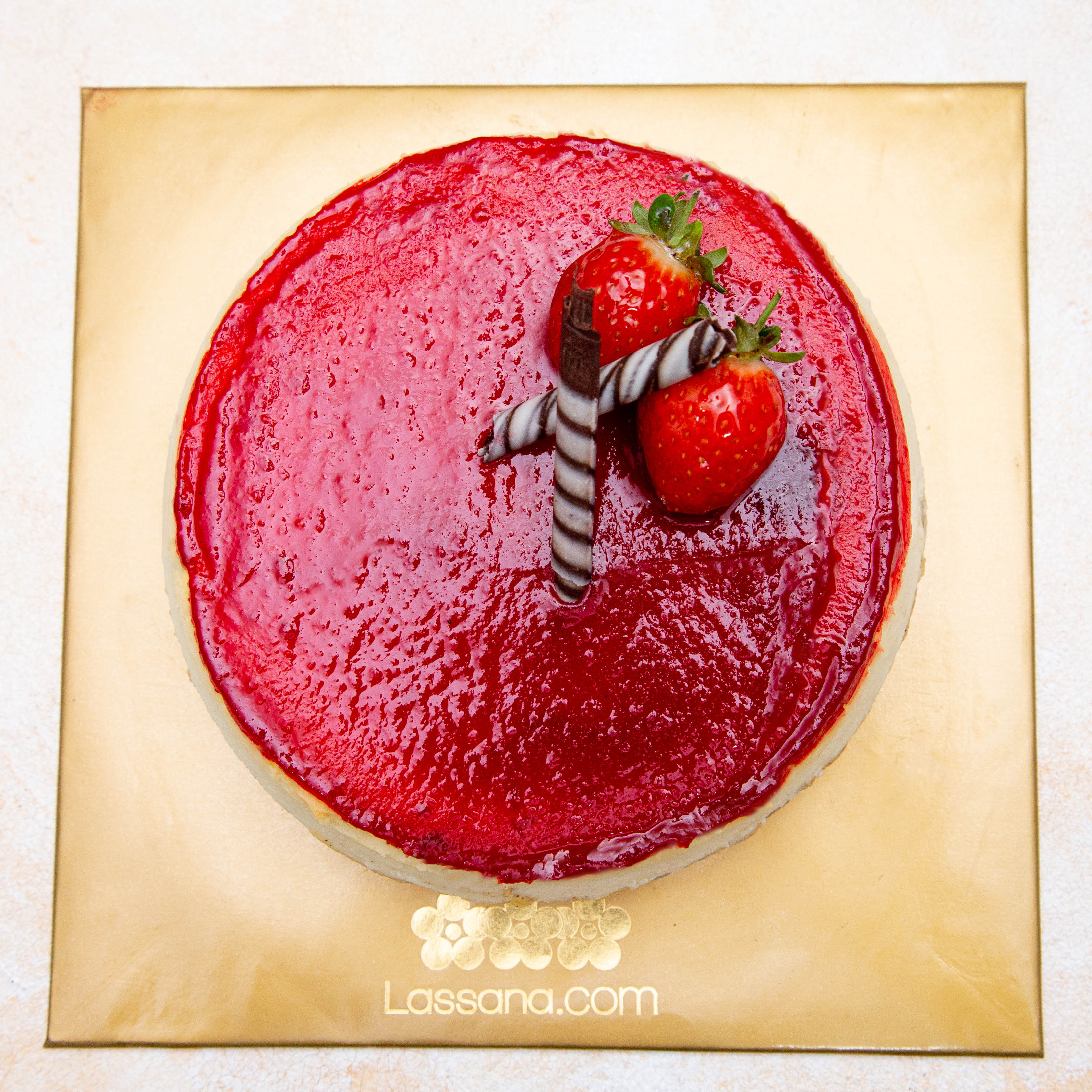 SEBASTIAN STRAWBERRY BAKED CHEESE CAKE - 500G( 1.1LBS ) - Lassana Cakes - in Sri Lanka