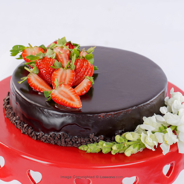 LASSANA STRAWBERRY DELIGHT CHOCOLATE FUDGE CAKE - 1KG (2.2 LLBS) - Lassana Cakes - in Sri Lanka