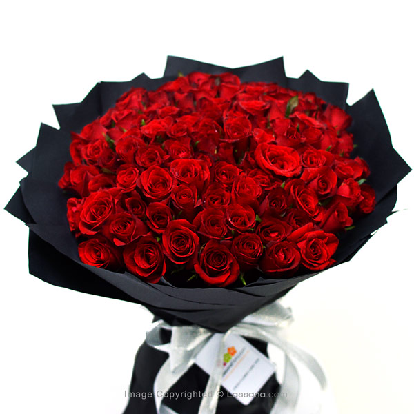 SUPREME LOVE - 100 RED ROSES - Rose Arrangements - in Sri Lanka