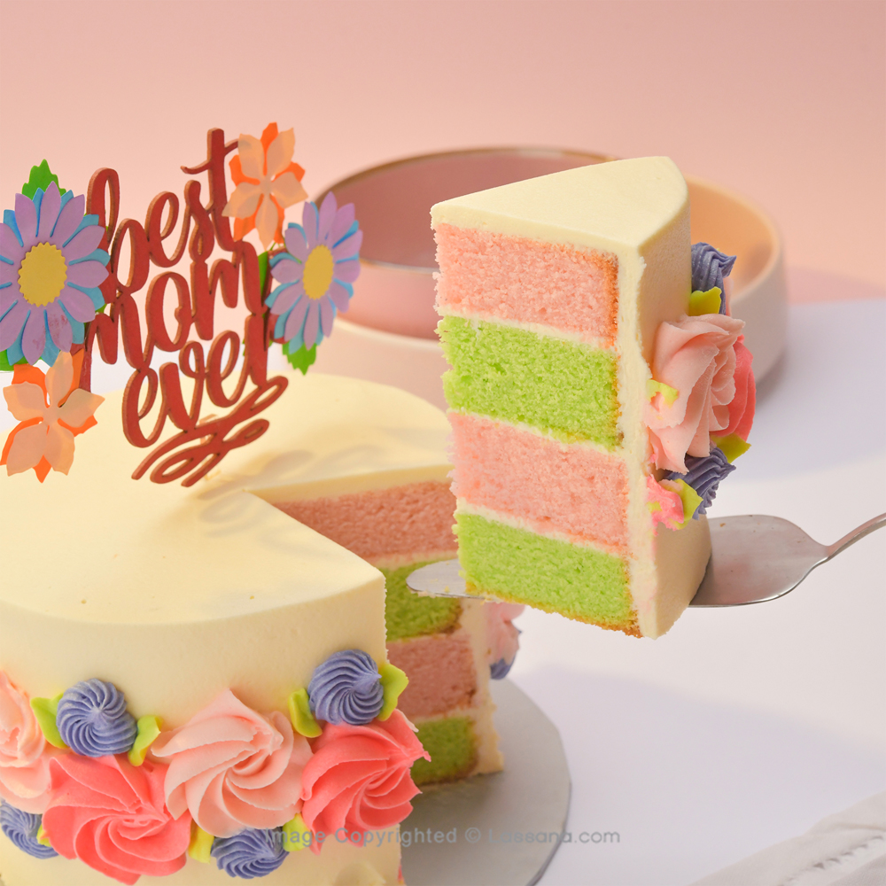 The culinary corner: Ribbon / Multi Colour Cake