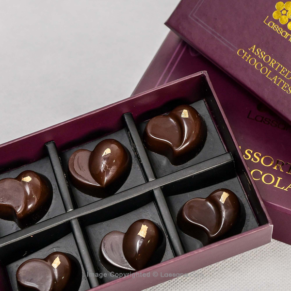 EBONY GOLD CHOCOLATE HEARTS - 6PCS - Chocolates - in Sri Lanka