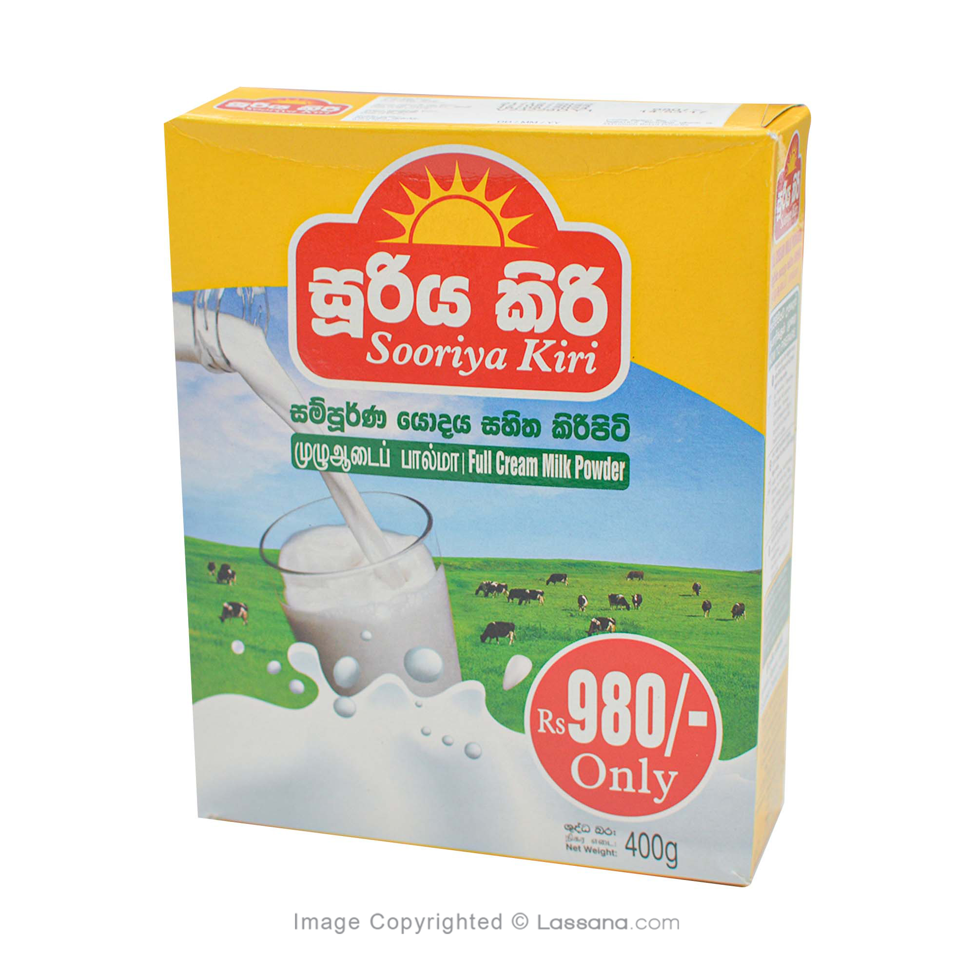 SOORIYA KIRI FULL CREAM MILK POWDER 400G - Beverages - in Sri Lanka