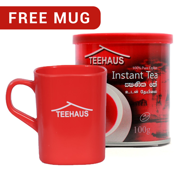 TEEHAUS  CEYLON INSTANT TEA POWDER METAL TIN 100G WITH FREE MUG - Beverages - in Sri Lanka