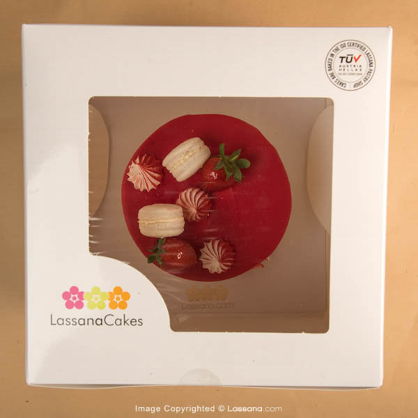 DRIPPING LOVE STRAWBERRY AND MERINGUE RIBBON CAKE 1KG (2.2LBS) - Lassana Cakes - in Sri Lanka