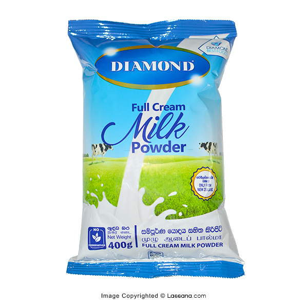 DIAMOND FULL CREAM MILK POWDER 400G - Beverages - in Sri Lanka