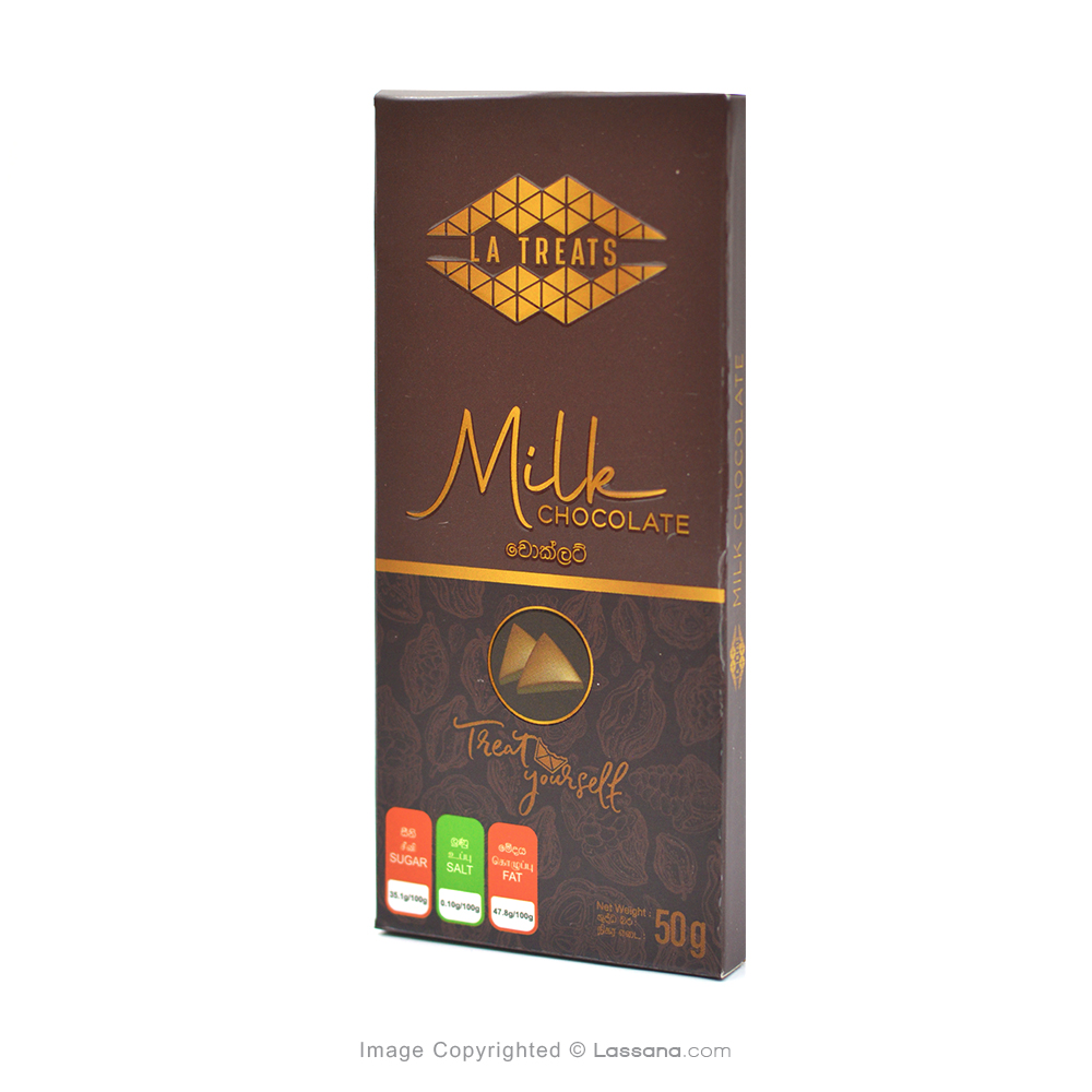LA TREATS - MILK CHOCOLATE 50G - Snacks & Confectionery - in Sri Lanka