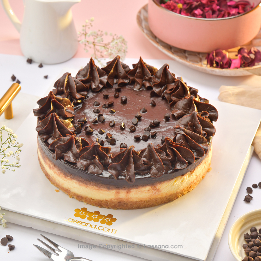 CHOCOLATE BAKED CHEESE CAKE 1KG DELIVERED FREE IN OVER 100 CITIES - Lassana Cakes - in Sri Lanka