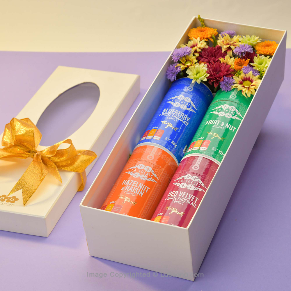 SWEET & BLOOMS INDULGENCE GIFT BOX - Assorted Gift Packs - in Sri Lanka
