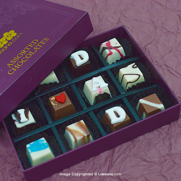 I LOVE DAD - LASSANA ASSORTED CHOCOLATES 12 PCS - Lassana Chocolates - in Sri Lanka