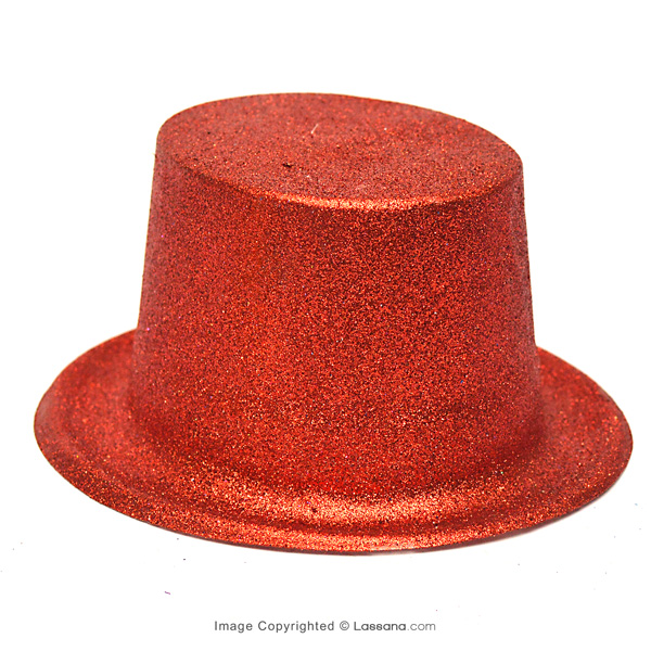 GLITTER PLASTIC HAT - RED(390) | Lassana.com Online Shop