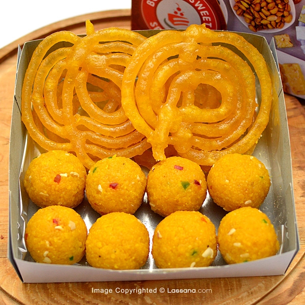 BOONDHI LADDU & JALEBI COMBO BOX - PACK OF 3 - Indian Sweets - in Sri Lanka