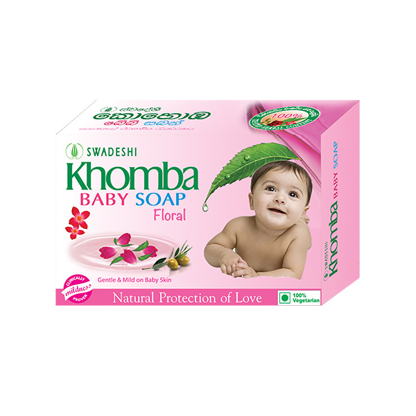 KHOMBA BABY SOAP FLORAL WITH KOHOMBA 90G - Baby Care - in Sri Lanka