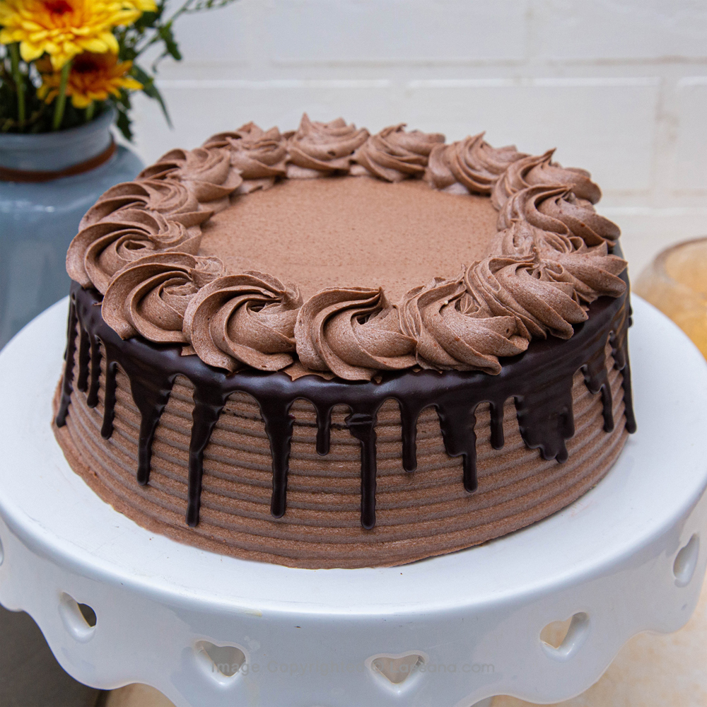 1 KG Dark Chocolate Truffle Cake - Online flowers delivery to moradabad