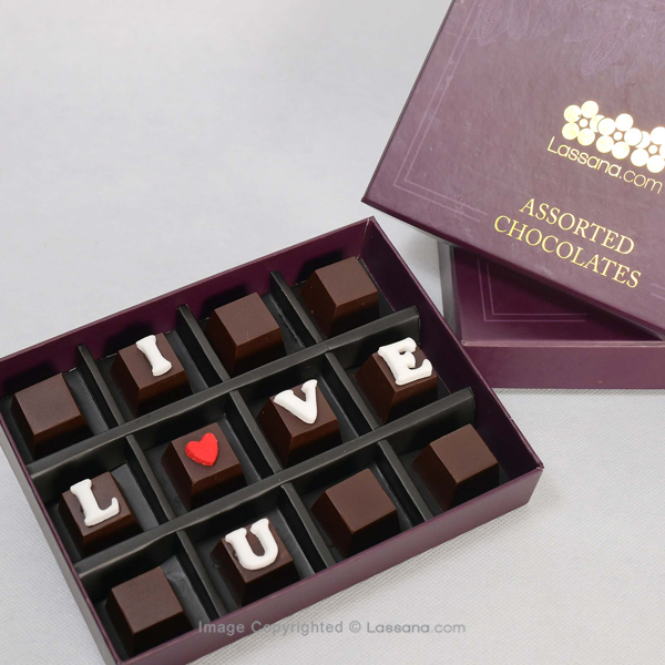 I LOVE YOU - ASSORTED CHOCOLATES 12PCS - Lassana Chocolates - in Sri Lanka