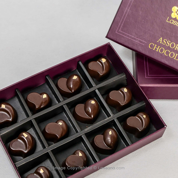 EBONY GOLD CHOCOLATE HEARTS - 12PCS - Lassana Chocolates - in Sri Lanka