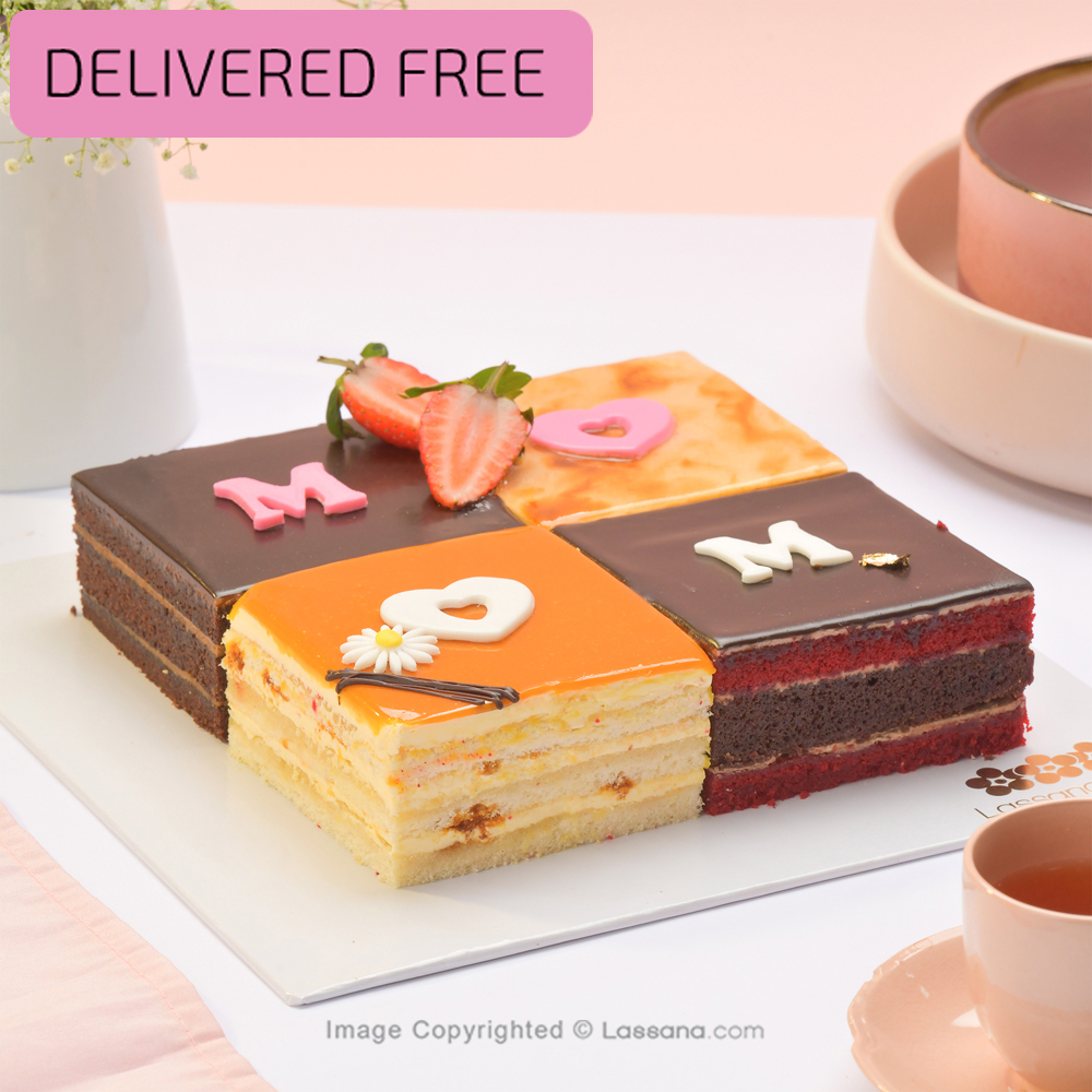 SIGNATURE FOUR IN ONE CAKE (MOTHERS' DAY EDITION) - 1KG (2.2LBS) - Lassana Cakes - in Sri Lanka