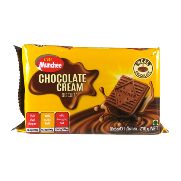 MUNCHEE CHOCOLATE CREAM 210G - Snacks & Confectionery - in Sri Lanka