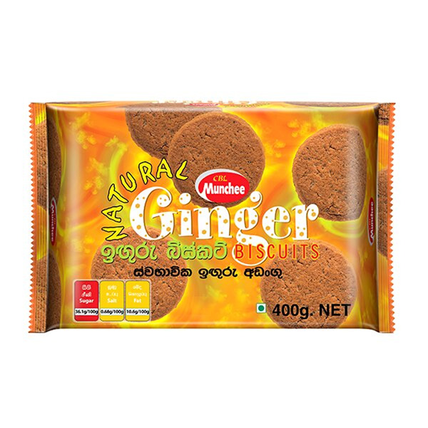 MUNCHEE BISCUIT GINGER 400G - Snacks & Confectionery - in Sri Lanka