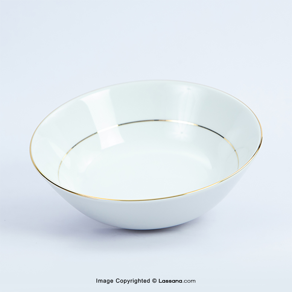 ROYAL FERNWOOD GOLD LINE WHITE 21 PCS DINNER SET | Lassana.com Online Shop