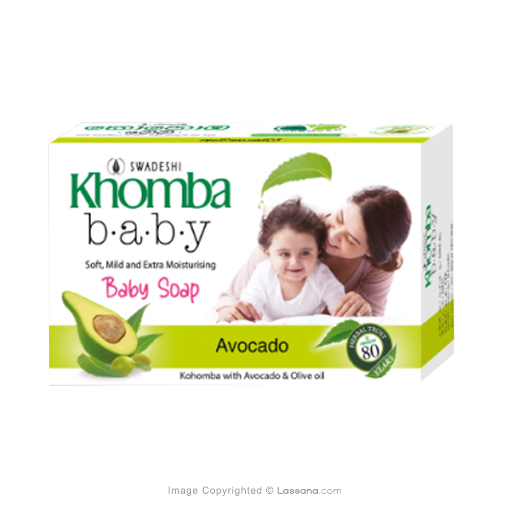 KHOMBA BABY SOAP AVOCADO WITH KOHOMBA 90G - Baby Care - in Sri Lanka